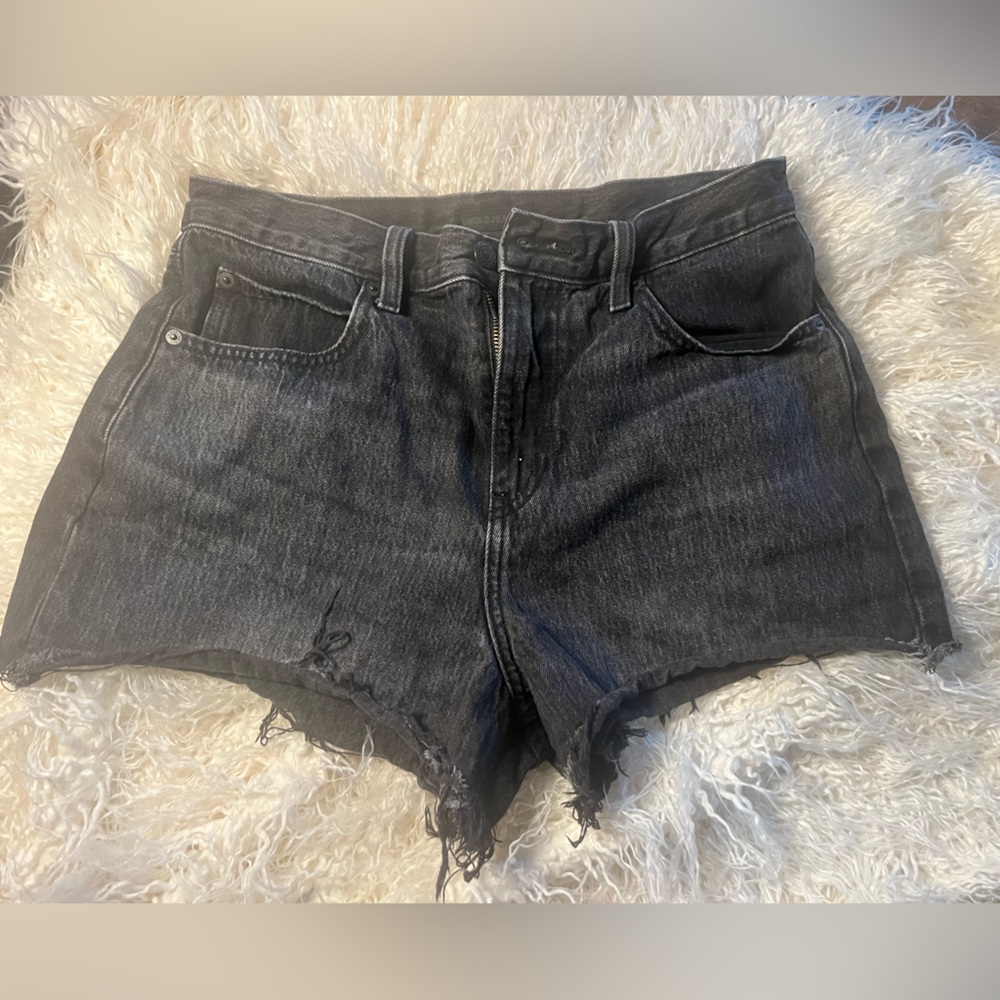 Uniqlo Dark Gray Black Jean Shorts